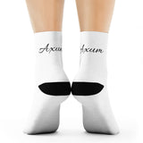 Personalized Axum Crew Socks - Stylish Black & White Design